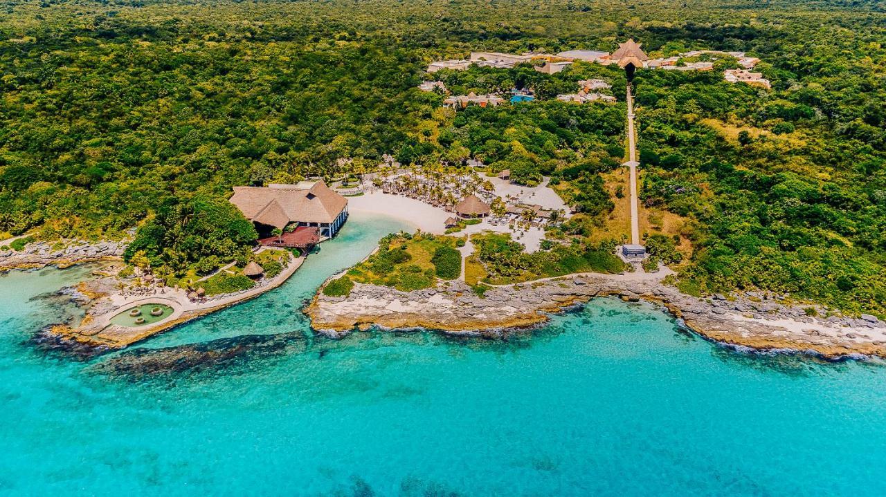 옥시덴털 앳 쉬카레트 데스티네이션 - 올인클루시브 신데 델 카르멘 외부 사진 Aerial view of the resort